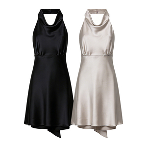 Casual Girls <strong>Dresses</strong> Prom Sexy Backless Halter Neck Satin Mini <strong>Dress</strong> 2026 New Style Elegant for Party &amp; Daily Wear - Product Image 1