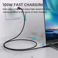 Nouveau câble de charge rapide pour téléphone portable lumineux de nuit, adopte une conception à double port C, matériau nylon PVC, TYPE-C universel