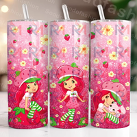 Nouvelle Tasse Thermos Isotherme Portable en Acier Inoxydable 304 à Double Paroi, Personnalisable, Écologique, Motif Fraise – Cadeaux d'Affaires