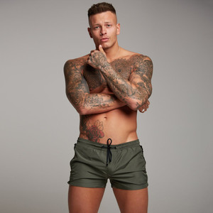 Quick Dry Mesh Inside 2 Layer Zipper Pockets Solid Gym Running Men <strong>Shorts</strong> - Product Image 4