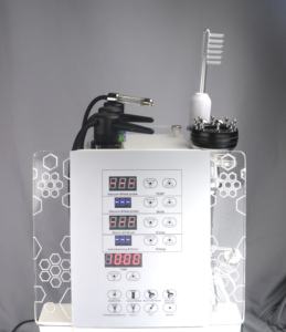 Dispositivo elettrico per la cura dei capelli del cuoio capelluto 5-in-1 per la costruzione in metallo massaggio galvanico + terapia termica + pettine ad alta frequenza + asta di ioni - Product Image 6