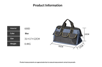 Sac à outils, toile, multifonctionnel, main et épaule, sac à outils d'électricien, sac de réparation de matériel, sac à outils manuel