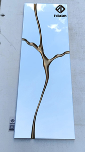 Espejo Decorativo de <span class=keywords><strong>Pared</strong></span> Premium de 40x120 cm, Diseño Art Deco Elegante, Reflejo HD Mejorado para Ver el Cuerpo Completo, Decoración para el Hogar - Product Image 3