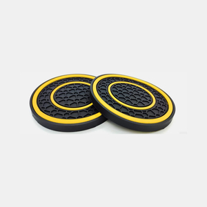 Tapis universel pour porte-gobelets de voiture, tapis antidérapant en PVC et silicone pour console centrale, anti-poussière - Product Image 1