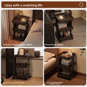 Mesa auxiliar de hierro de gama alta de lujo simple, aparador de <span class=keywords><strong>segunda</strong></span> <span class=keywords><strong>mano</strong></span>, estante de almacenamiento con carrito extraíble para Cocina - Product Image 5