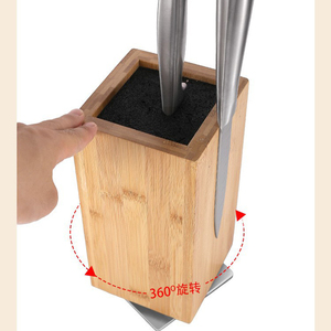Portacoltelli Magnetico <span class=keywords><strong>in</strong></span> <span class=keywords><strong>Legno</strong></span> Best-Seller con Rotazione a 360° e Ampia Capacità di Stoccaggio per Utensili - Product Image 2