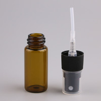 Flacon pulvérisateur ambré de 10 ml, flacon cosmétique en verre transparent rechargeable, flacon de lotion à fine brume