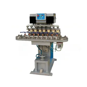 Multicolor Tampo impresora de almohadilla de modelo/vidrio/de plástico hoja de hierro de rotary máquina de impresión de almohadilla de