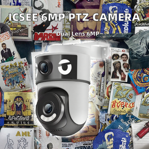 Cámara de Seguridad CCTV Inalámbrica PTZ de Doble Lente para Exteriores, Impermeable, con Luz de Advertencia - Product Image 2