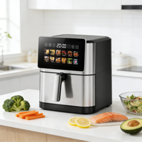 Freidora de Aire Digital Profesional de 8L con Doble Calentamiento Superior e Inferior para Electrodomésticos de Cocina