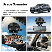 Soporte Magnético para Teléfono con Ventosa de Gran Sujeción, Soporte Magnético para Coche, para Ventana y Parabrisas, para Todos los Teléfonos Inteligentes
