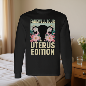 Farewell Tour Uterus Edition Hysterectomy Recovery T-shirt rétro à manches longues - Product Image 3