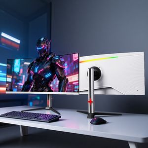 شاشة منحنية جديدة مقاس 34 بوصة بنسبة عرض إلى ارتفاع 21:9 فائقة العرض بدقة 4K 3440x1440 وانحناء 1500R وزمن استجابة 1 مللي ثانية مع تقنية MPRT وHDR للألعاب مع إضاءة RGB - Product Image 5