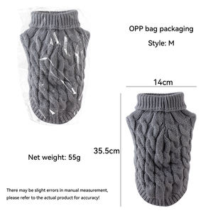 Sweater rajut hewan peliharaan, sweater nyaman musim gugur dan musim dingin, pakaian hewan peliharaan baru, warna solid putar, pakaian hangat - Product Image 6