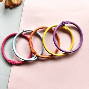 Anneau de reliure en alliage métallique couleur bonbon 45 mm, anneau à feuilles mobiles, porte-clés, anneau de livre, accessoires de bricolage, anneau d'activités - Product Image 4