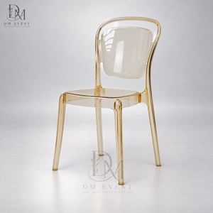 Chaise Moderne en PC Transparent Effet Champagne, Chaise Monobloc en Polycarbonate pour Mariages et Événements, Fournisseur en Gros - Product Image 2