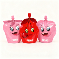 Feiao op maat bedrukte 150ml 180ml 200ml Doypack zak met tuit, fruitvormig, staande zak met tuit, verpakking voor sap
