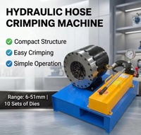 Outil de sertissage hydraulique manuel de haute qualité, de 1/4 à 1 pouce, avec 8 jeux de matrices magnétiques pour l'assemblage de flexibles hydrauliques