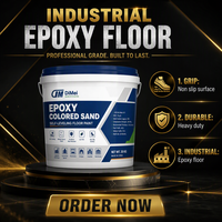 Peinture époxy auto-nivelante à séchage rapide DM Brand Shandong, à faible teneur en COV, effet marbre, pour sols en sable coloré, pour entrepôts (vente en gros)