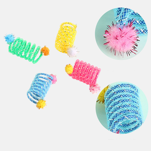Giocattoli a molla con tubo flessibile per gatti all'ingrosso giocattoli per gatti interattivi elastici colorati giocattoli per gatti - Product Image 6