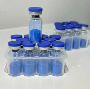 Clear Crimp Top Glass Vials with Blue Flip Caps | Bulk <b>Copper</b> Peptide Lyophilized <b>Powder</b> Skincare Vials with Warehouse Stock - Product Image 3