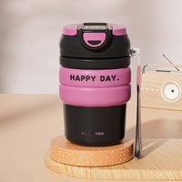 Vaso Térmico de 450 ml con Doble Pared y Aislamiento al Vacío, Diseño Moderno, Reutilizable, de Acero Inoxidable, Resistente a Caídas, Portátil
