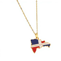 Vente flash - Collier avec pendentif en acier inoxydable - Carte du Paraguay, de l'Équateur et de l'Uruguay - Bijoux avec carte du pays pour hommes et femmes