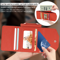 VIETAO Étui portefeuille de luxe en cuir PU pour fille avec lanière de poignet antichoc et support de téléphone pour Galaxy Z Flip 7/6/5/4/3
