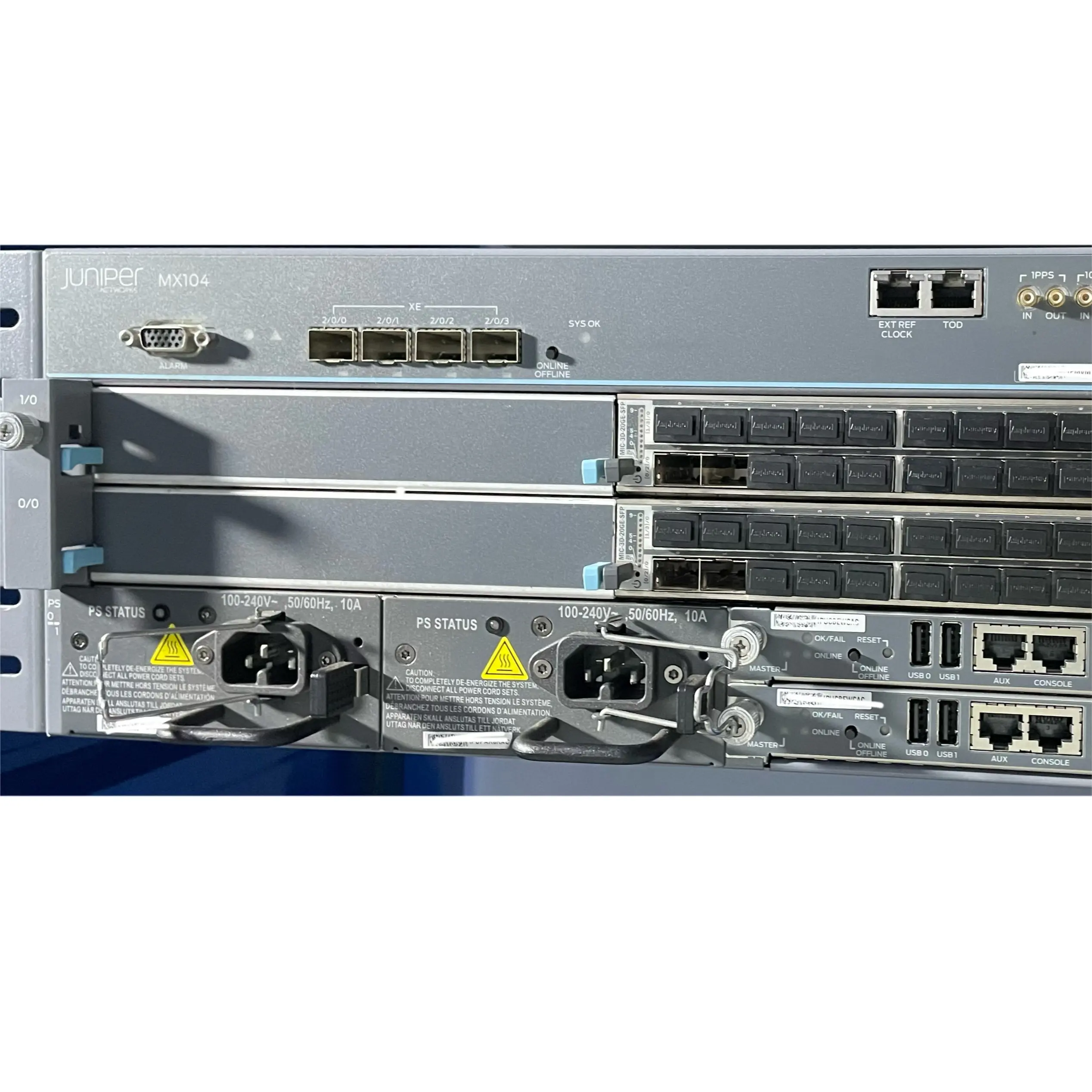 ジュニパーネットワークオリジナル使用MX104ネットワークジュニパールーターアクセスおよび集約ルーター