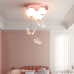Camera dei bambini luce camera dei ragazzi ragazze creativo soffitto moderno semplice acrilico <span class=keywords><strong>lampadario</strong></span> a farfalla - Product Image 2
