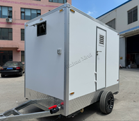 Remorque de salle de bain de luxe en acier portable à 2 places avec climatisation, design moderne pour la maison, le bureau et les activités commerciales
