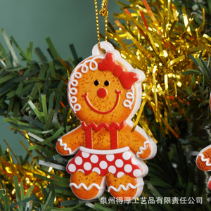 <b>Gingerbread</b> <b>Man</b> Christmas Tree Ornament Resin Hanging <b>Decoration</b> Holiday Gift - Product Image 3