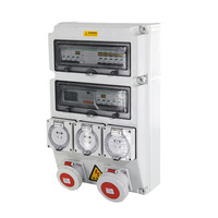 Boîte de prise industrielle murale en polycarbonate DIWEI IP65, 220V, 6 prises, étanche pour l'extérieur, équipement d'inspection