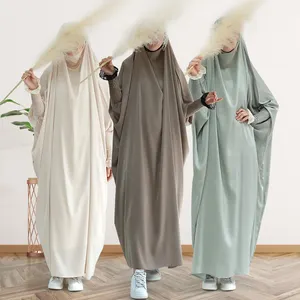 Wholesale EID Ramadan 1 Piece Jilbab Prayer Abaya Traditional Muslim Clothing Prayer Hijab Dress Women Abaya Dresses