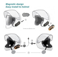 Casque de moto Inveer X9Pro avec interphone en mesh, communication de groupe 2.4G pour plus de 10 motards, système de communication Bluetooth