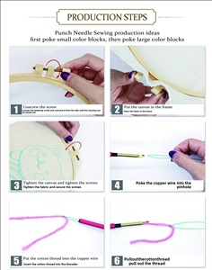 Kits de broderie au point piqué 3D DIY avec cerceau pour débutants – Cadeau idéal personnalisé OEM/ODM pour la création de paysages - Product Image 5