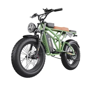 US drop shopping Free mail F2 pro 1400W 48V 22.5Ah 50-80km 7 Speed 20 Inch Fat Tire Electric Bike