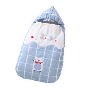 Cotton cartoon newborn baby envelope wearable breathable sleeping bag