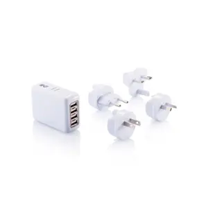 Adaptador de viaje con cuatro puertos USB, gadgets personalizados - Product Image 1