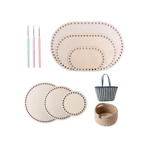 Base In Legno Per Cesti Fai Da Te - Fondo Cestino Naturale Per Uncinetto E Tessitura | Decorazione Artigianale - Foto 9