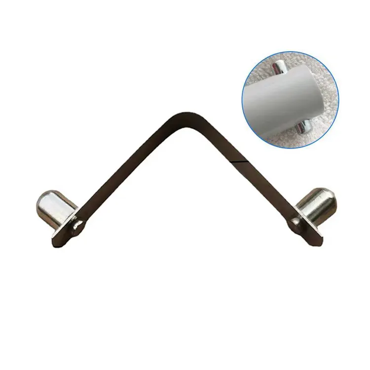 Stock Available Custom Stainless SteelTent Pole V Shape Lock Flat Round Double Push Button Spring Snap Clip