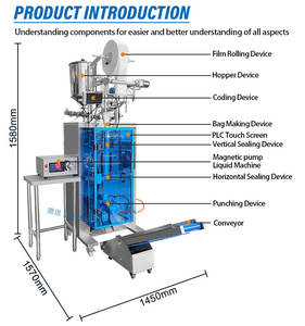 Machine d'emballage automatique de sachets de nourriture et de boissons irréguliers à bon prix, machine d'emballage de sachets de miel, machine de scellage de sachets de sirop pour les petites entreprises - Product Image 3