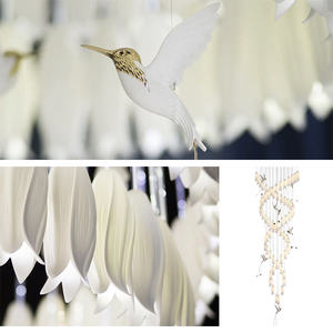 Salida <span class=keywords><strong>de</strong></span> fábrica Nuevo diseño Decoración <span class=keywords><strong>de</strong></span> techo alto Candelabros <span class=keywords><strong>de</strong></span> lujo Modelado Villa <span class=keywords><strong>Escalera</strong></span> Flor <span class=keywords><strong>de</strong></span> cerámica Colgante Luz decorativa - Product Image 2