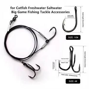 Ensemble de pêche 1/0 4X Trebles 36,5 pouces en fil d'acier inoxydable pour la pêche <span class=keywords><strong>au</strong></span> bar en rive, la pêche <span class=keywords><strong>au</strong></span> poisson-chat, <span class=keywords><strong>au</strong></span> <span class=keywords><strong>brochet</strong></span>, <span class=keywords><strong>au</strong></span> muskie et <span class=keywords><strong>au</strong></span> Santee Cooper - Product Image 3