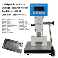 NJLD 2 en 1 Colle universelle de distribution de cadre et moule de machine à pression de fixation de boîtier arrière pour iPhone X 11 12 13 14 15 Pro Max