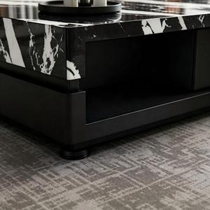 Modern Luxury Eco-Friendly Easy Clean Stone Coffee <b>Table</b> Walnut Customizable High-<b>End</b> Home Furniture - Product Image 3
