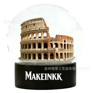 Makeinkk Italian Landmark Crystal <b>Ball</b> Hand Painted <b>Sphere</b> Home Decoration Gift - Product Image 2