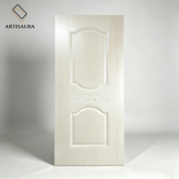 Revêtement de porte en MDF à grain de bois, 2 panneaux, mélaminé, résistant à l'humidité, insonorisé, sans formaldéhyde, pour chambre et supermarché