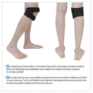 Rodillera deportiva con doble soporte de rótula, vendaje elástico, protector de rodilla para fútbol y baloncesto, rodillera abierta - Product Image 4