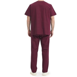 Blouses/Chemises d'uniforme d'infirmière unisexe en coton sergé extensible respirant, <span class=keywords><strong>couleur</strong></span> et taille personnalisables, pour hôpitaux - Product Image 4